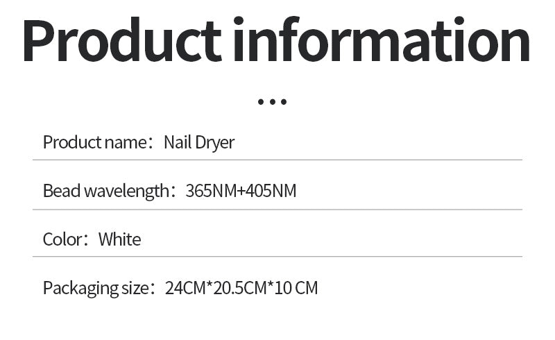 Professional Nail Dryer - High-power Nail Lamp