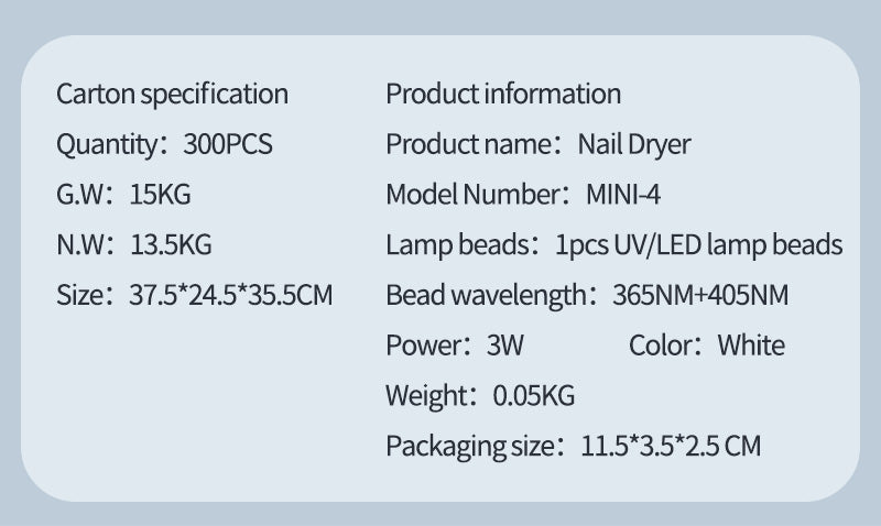 Rechargeable Portable Nail UV Lamp